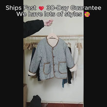 Toddler Reversible Sherpa Jacket, Ivory or Taupe Gingham Fleece Fall Coat