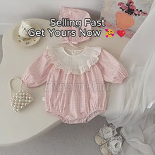 Baby Girl Gift Set Cotton Romper With Bonnet, Cute Baby Girl Outfit, Newborn Girl Clothes, Infant Romper, Baby Shower Gift