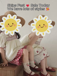 Girls Ivory Embroidered Top, Pants or Plaid Shorts, Cotton Separates