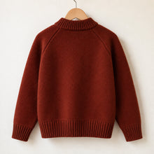 Girls Heart Knit Zip Cardigan, Red or Off-White