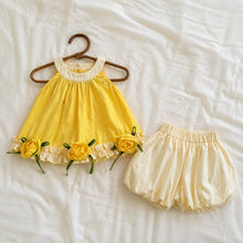 Girls Sunflower Rose Dress, Bubble Shorts Set or Separate Pieces
