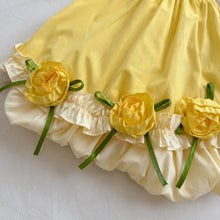 Girls Sunflower Rose Dress, Bubble Shorts Set or Separate Pieces