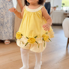 Girls Sunflower Rose Dress, Bubble Shorts Set or Separate Pieces